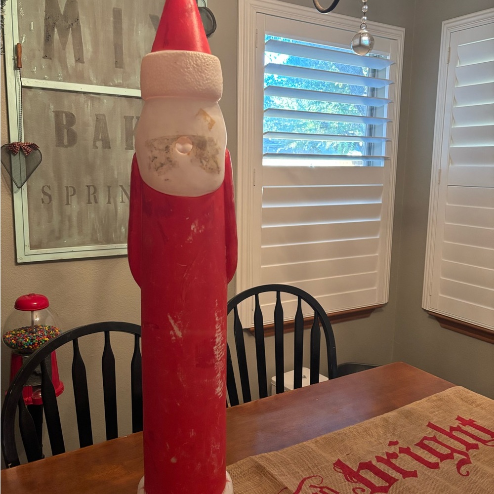 Blowmold Christmas Santa, Don Featherstone. Skinny pencil style 39” tall. - Picture 4 of 12